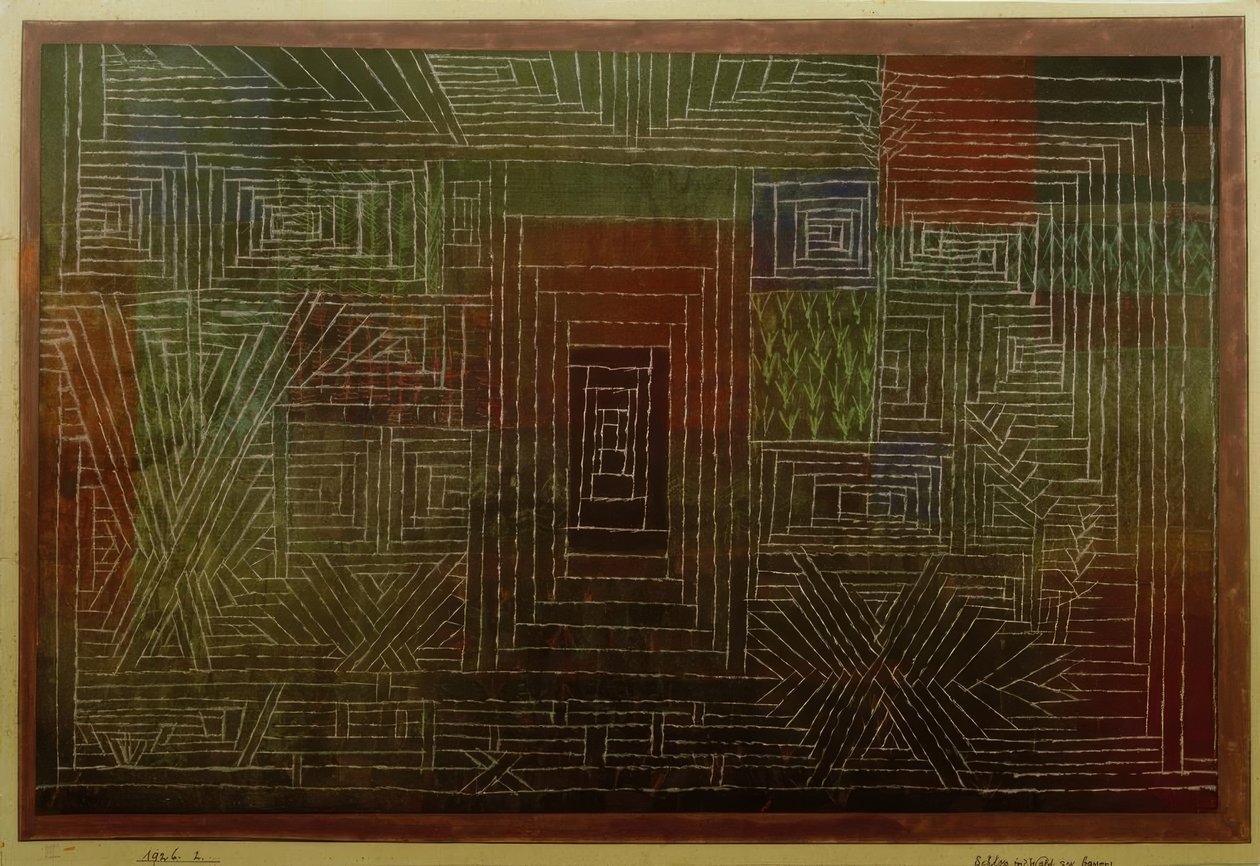 Castello nel bosco da costruire da Paul Klee