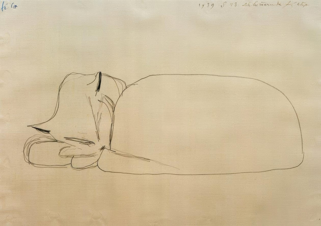 Gatto addormentato da Paul Klee