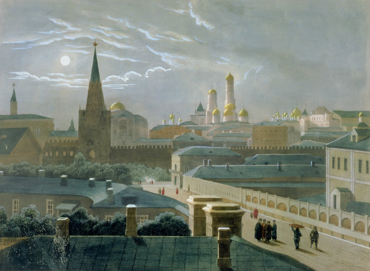 Veduta del Cremlino di Mosca, 1840 da Paul Marie Roussel