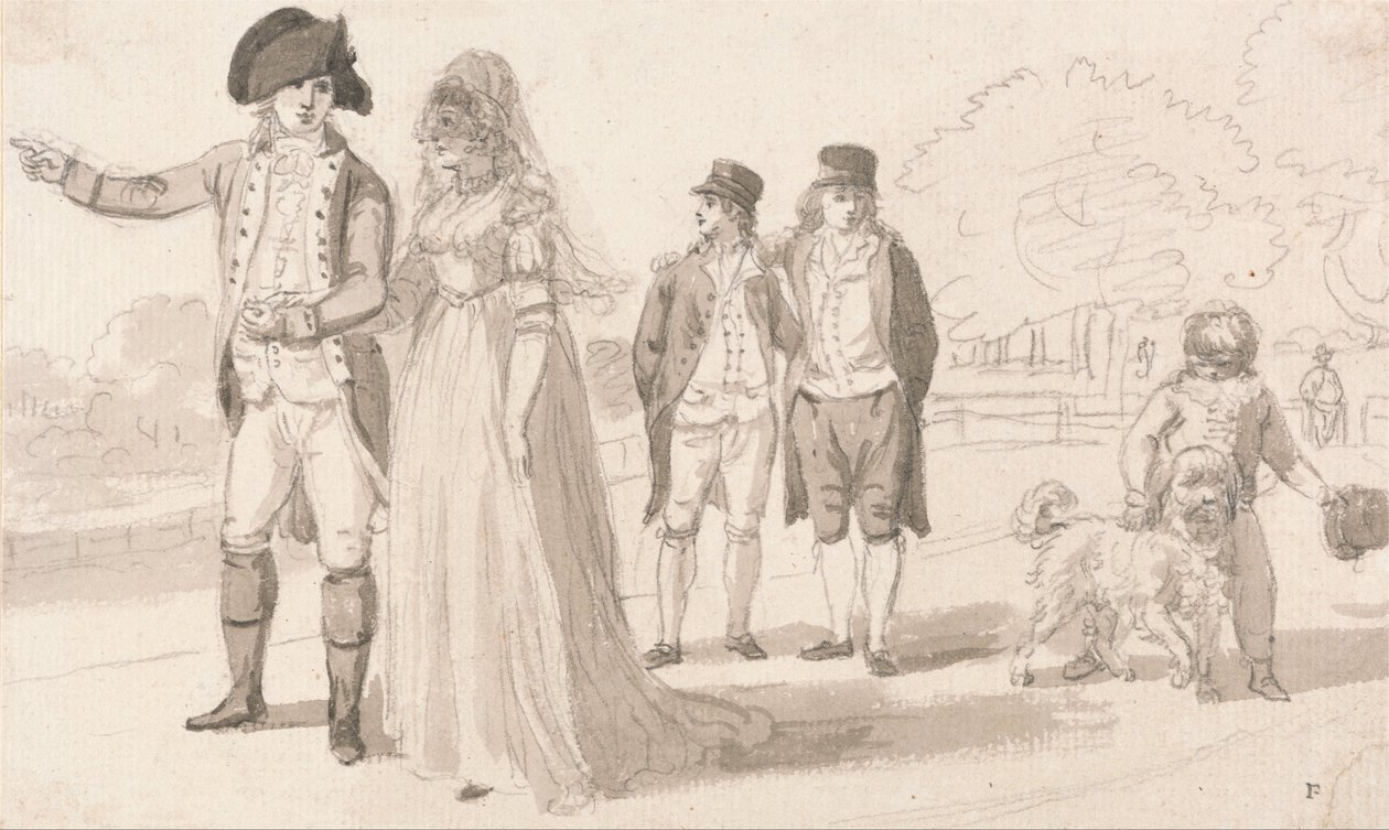 Una famiglia a Hyde Park da Paul Sandby