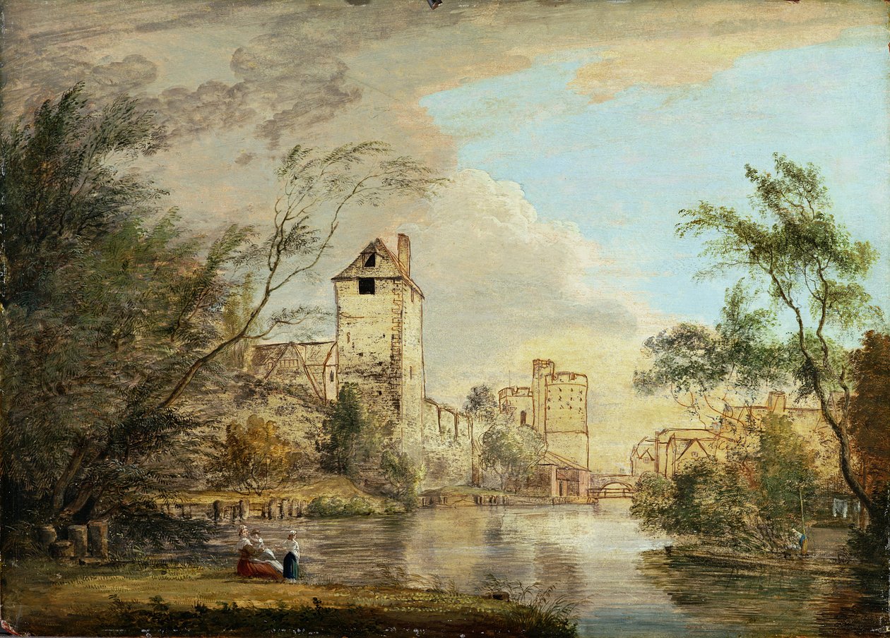 Una vista incompiuta della Porta Ovest, Canterbury, c.1790-1800 da Paul Sandby