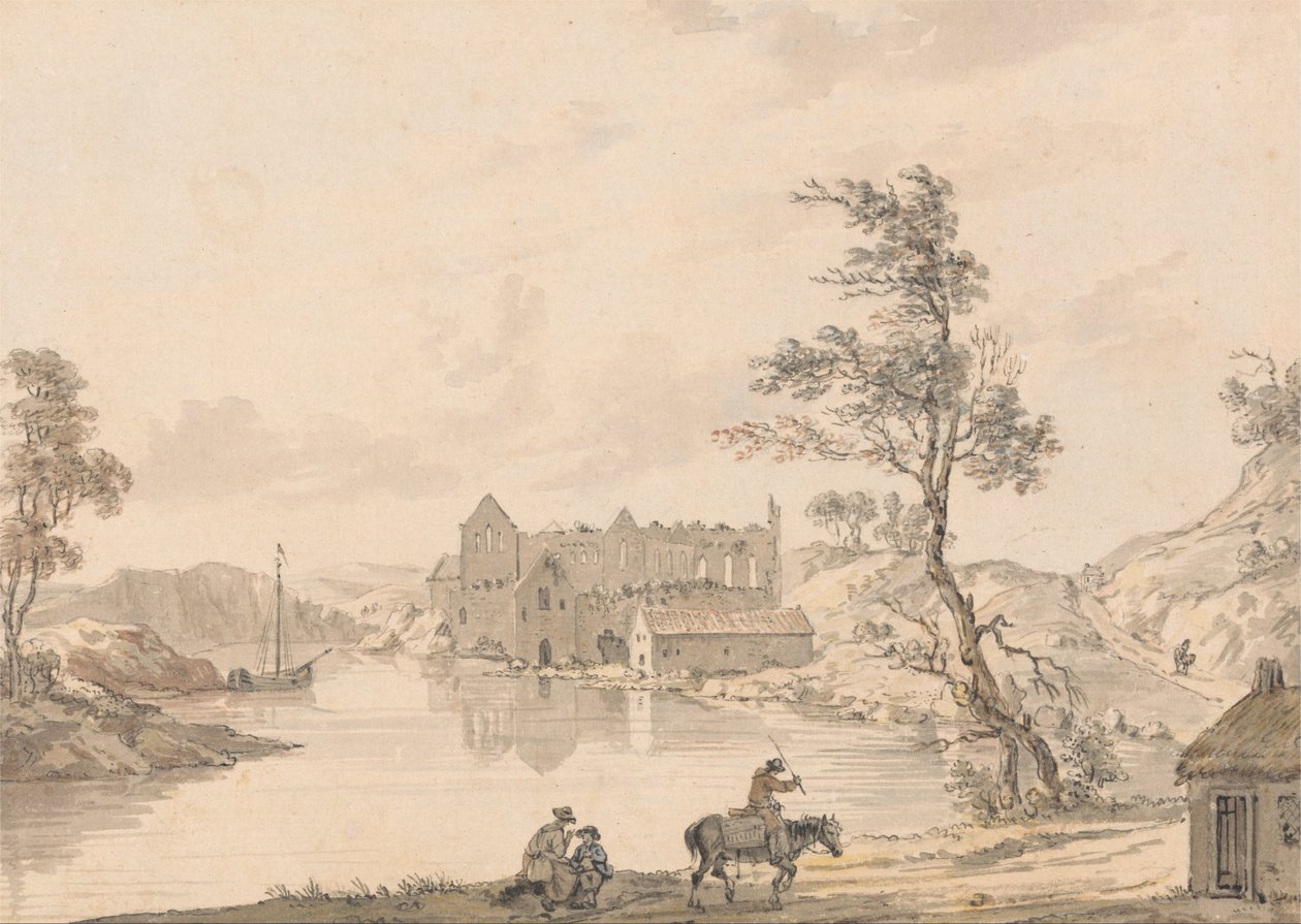 Abbazia di Askeaton vicino a Limerick, Irlanda sul fiume Deel da Paul Sandby