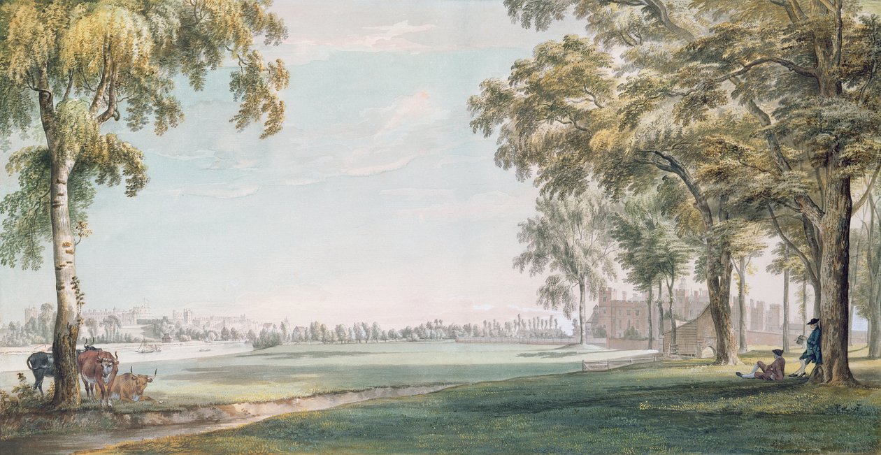 Eton College e Windsor dai campi da gioco da Paul Sandby