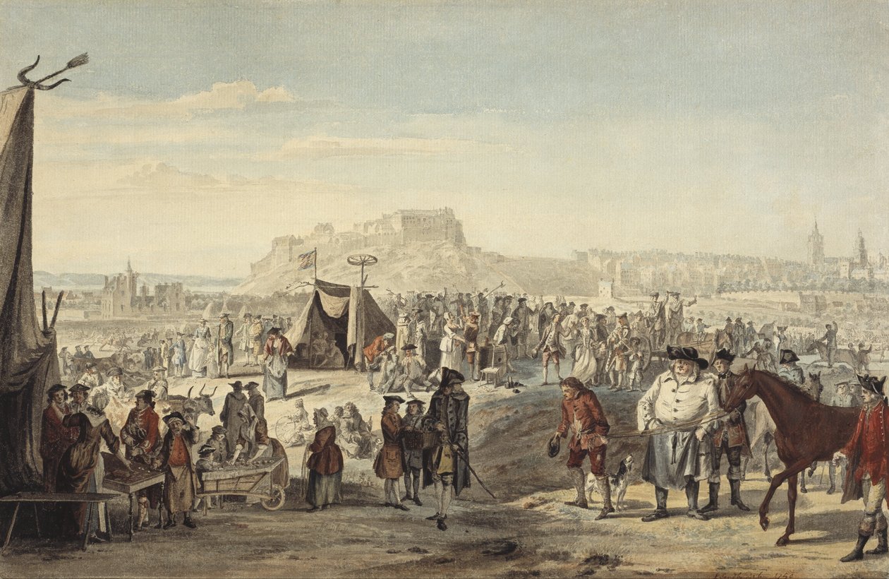 Fiera dei cavalli a Bruntsfield Links, Edimburgo da Paul Sandby