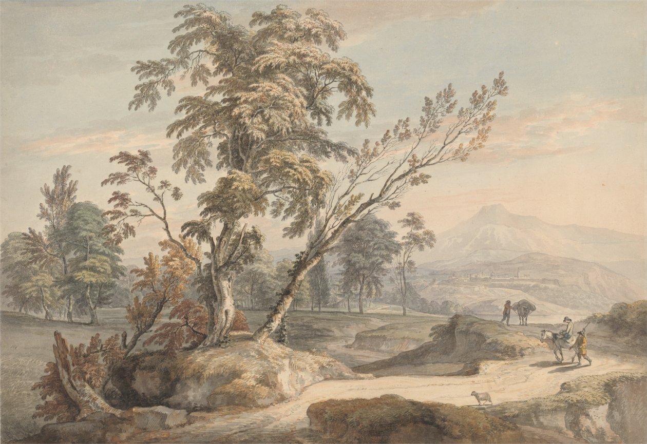 Paesaggio italianizzato con viaggiatori n. 2 da Paul Sandby