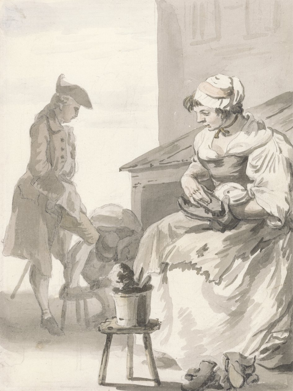 Grida di Londra: Pulitore di Scarpe da Paul Sandby