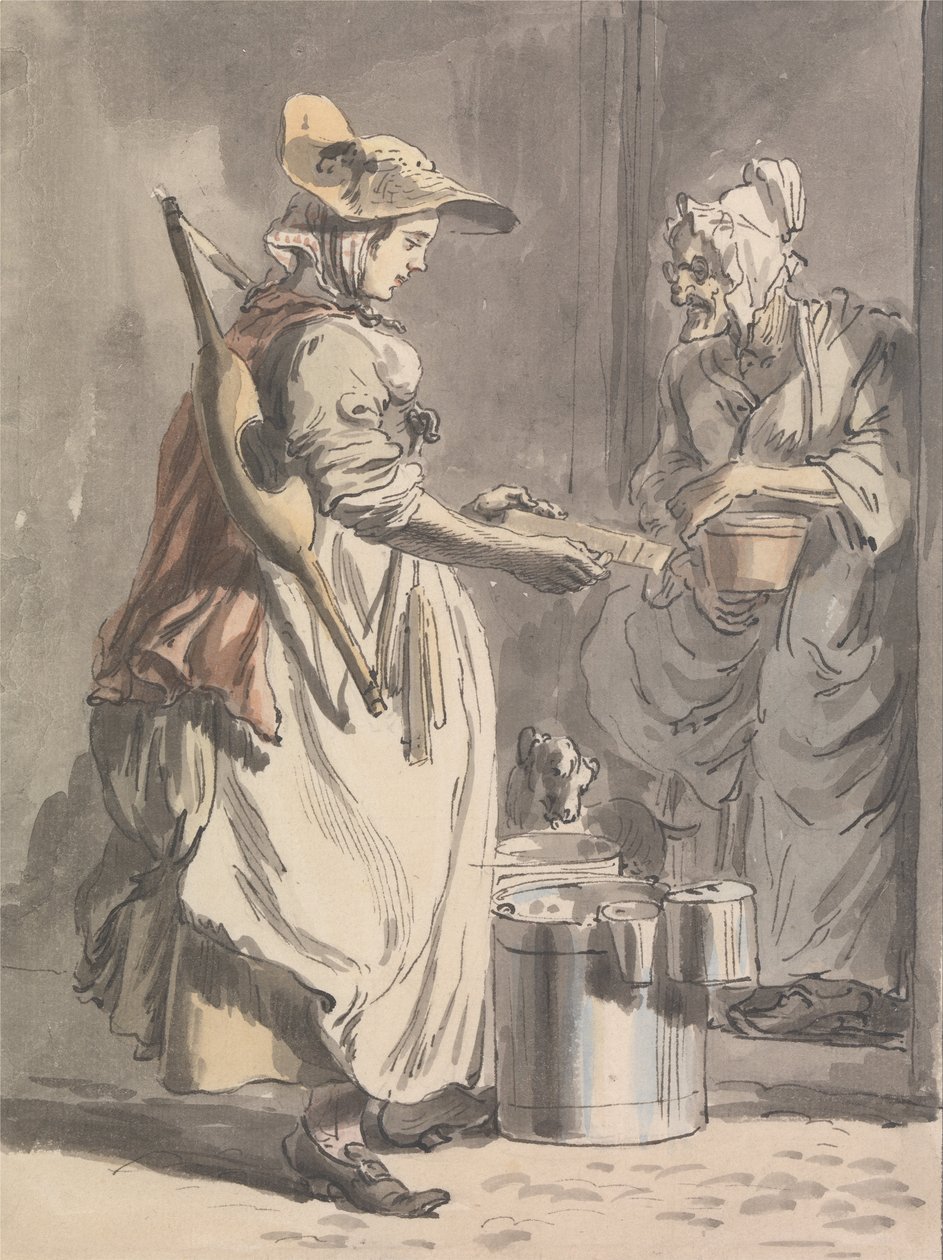 Grida di Londra - Una lattaia da Paul Sandby