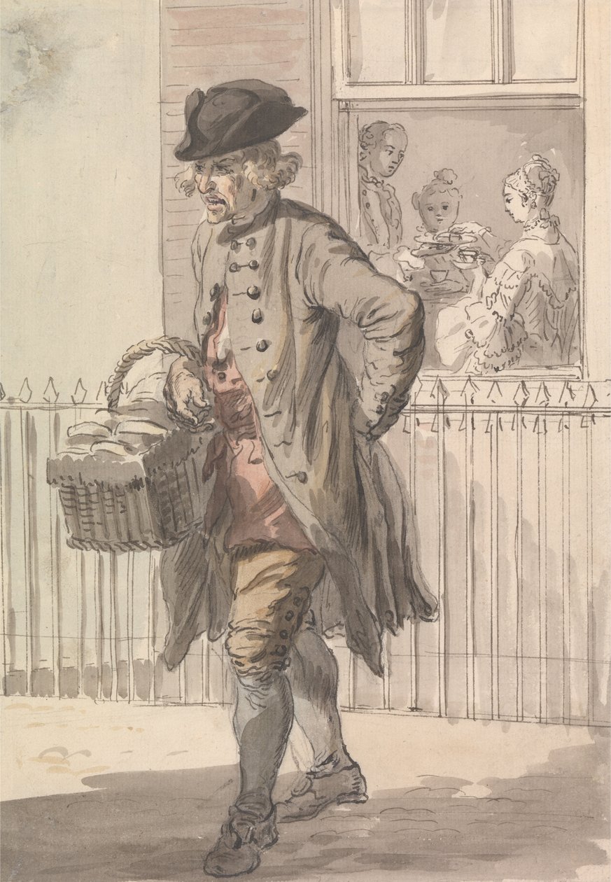 Grida di Londra: un uomo dei muffin da Paul Sandby