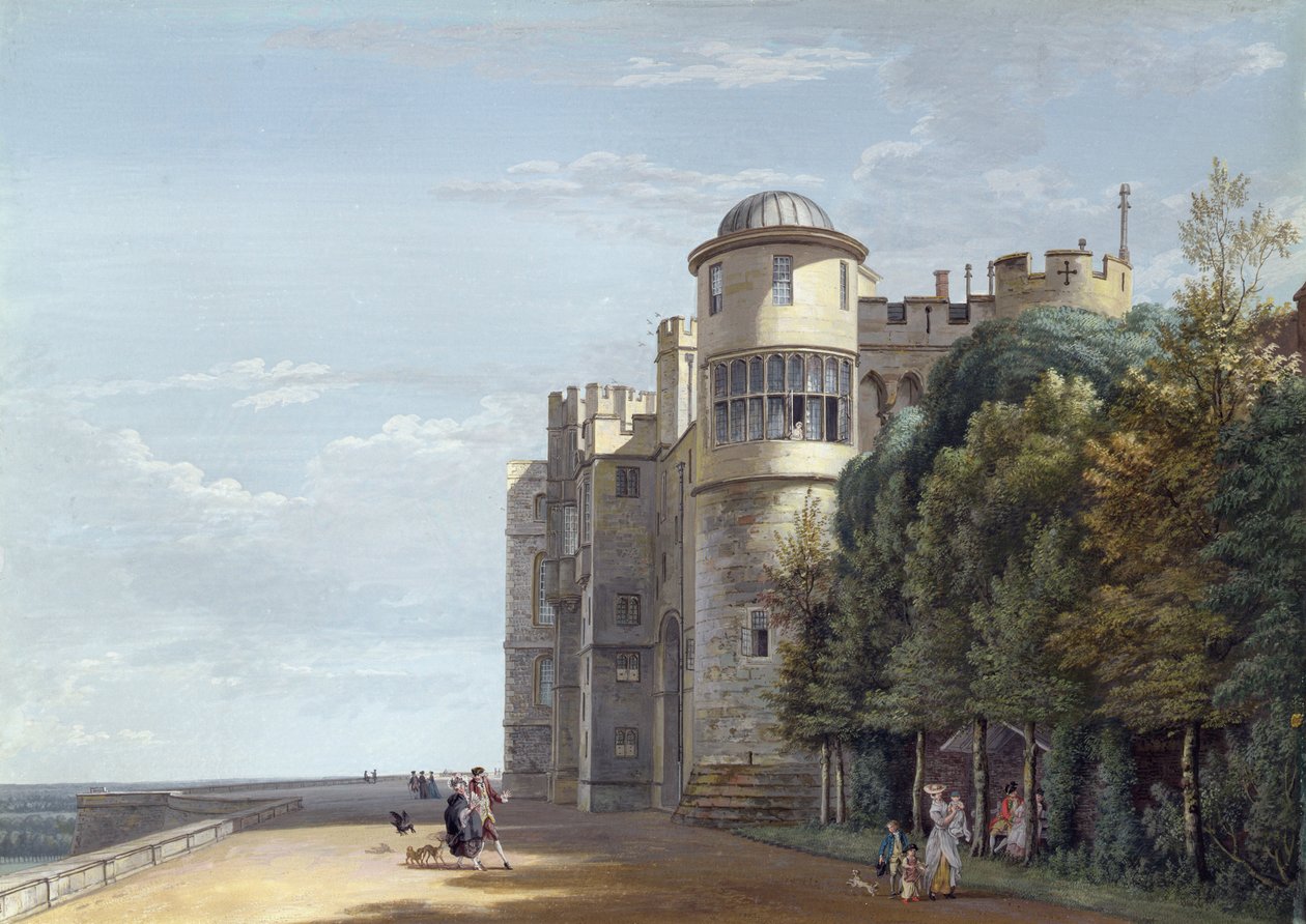 La Terrazza Nord, Castello di Windsor, vista verso Est da Paul Sandby