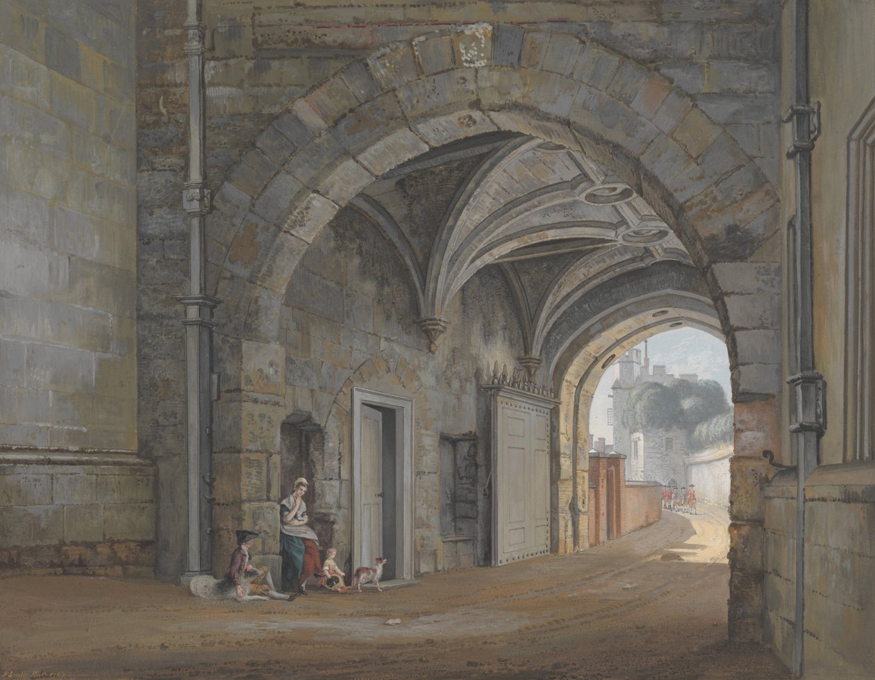 Il cancello della regina Elisabetta da Paul Sandby