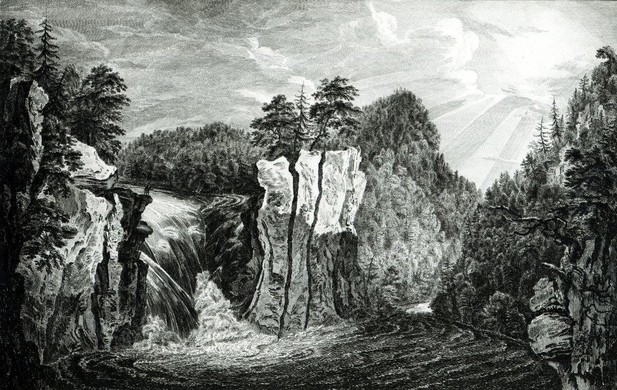 Veduta della cascata del fiume Passaic, New Jersey da Paul Sandby