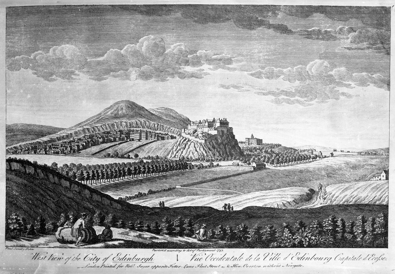 Veduta occidentale della città di Edimburgo, 1753 da Paul Sandby
