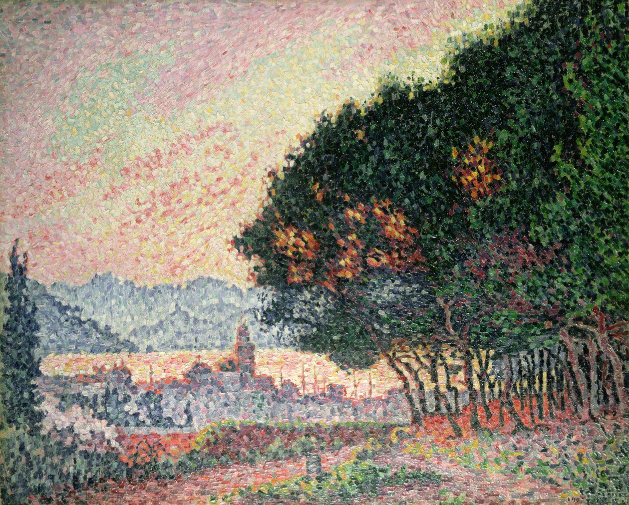 Foresta vicino a St. Tropez, 1902 da Paul Signac