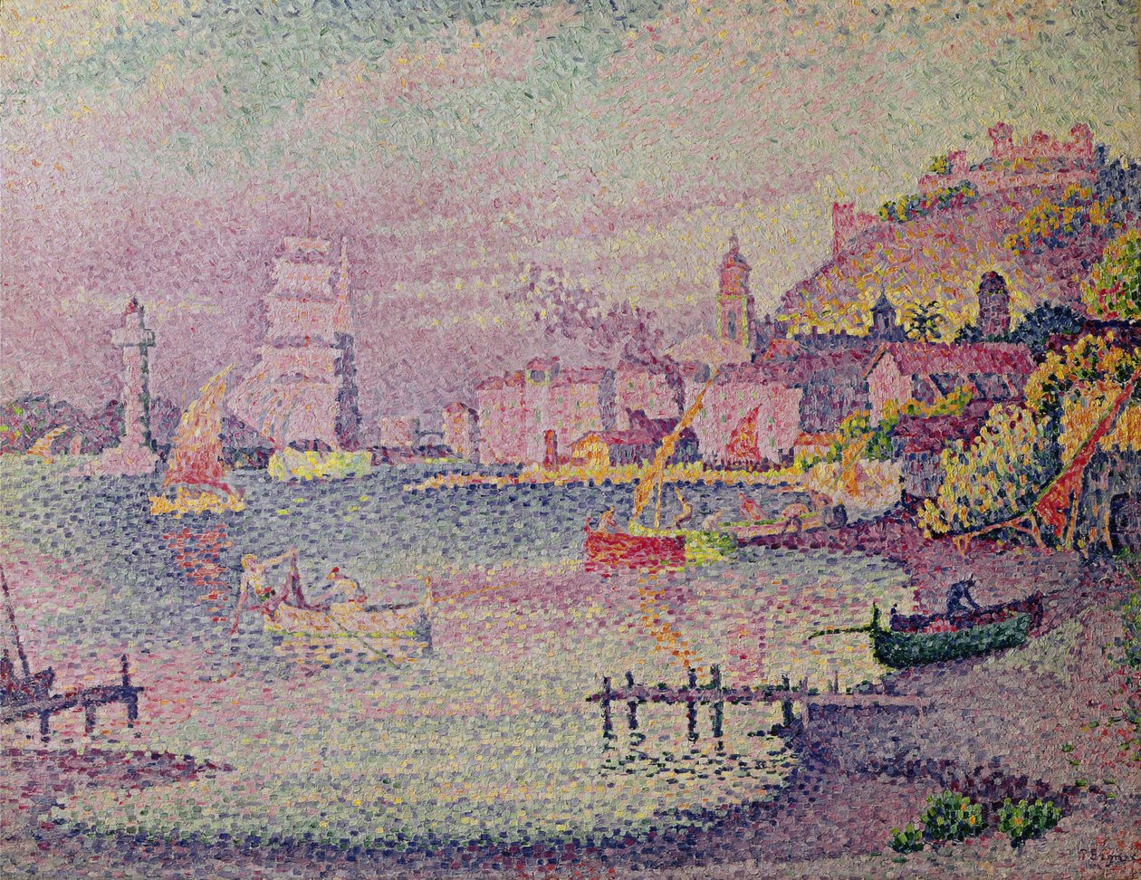Partenza dal porto di Saint-Tropez, 1902 da Paul Signac