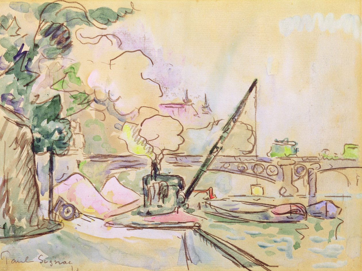 Pont du Louvre, 1928 da Paul Signac