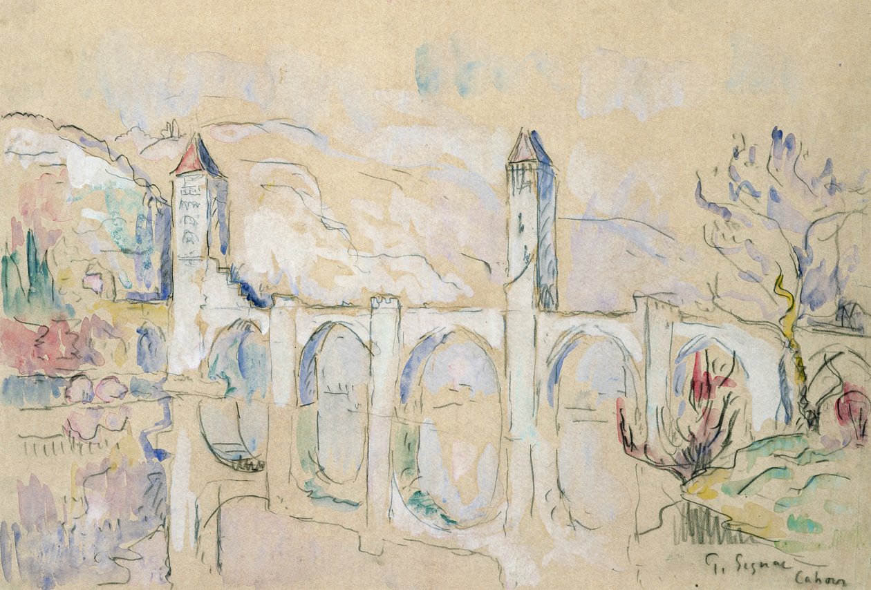 Il Pont Valentré, Cahors da Paul Signac