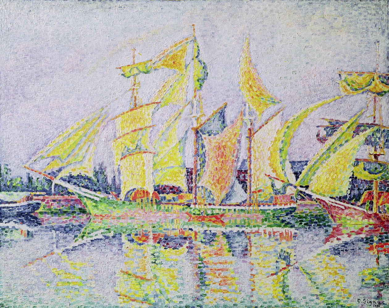 Tre alberi gialli da Paul Signac