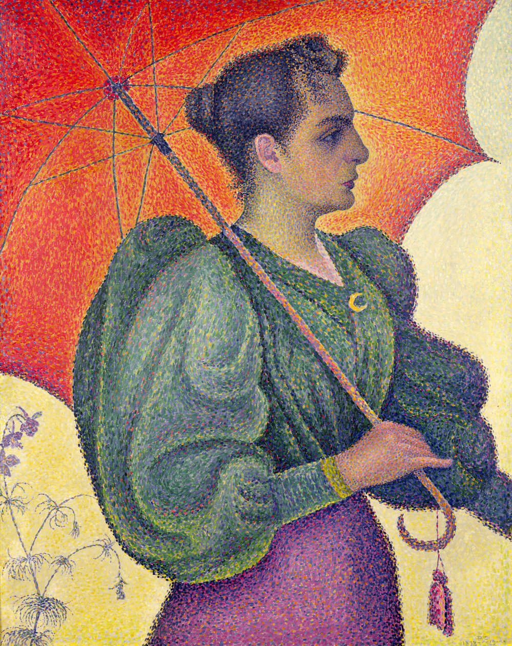 Donna con parasole, 1893 da Paul Signac