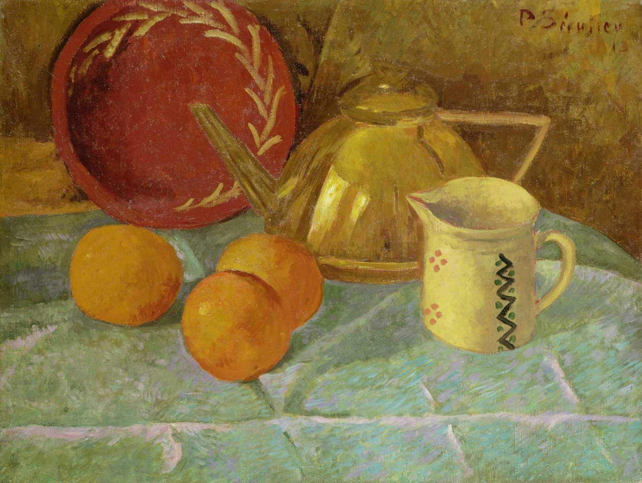 Natura morta con frutta e brocca o Sincronizzazione in giallo, 1913 da Paul Sérusier