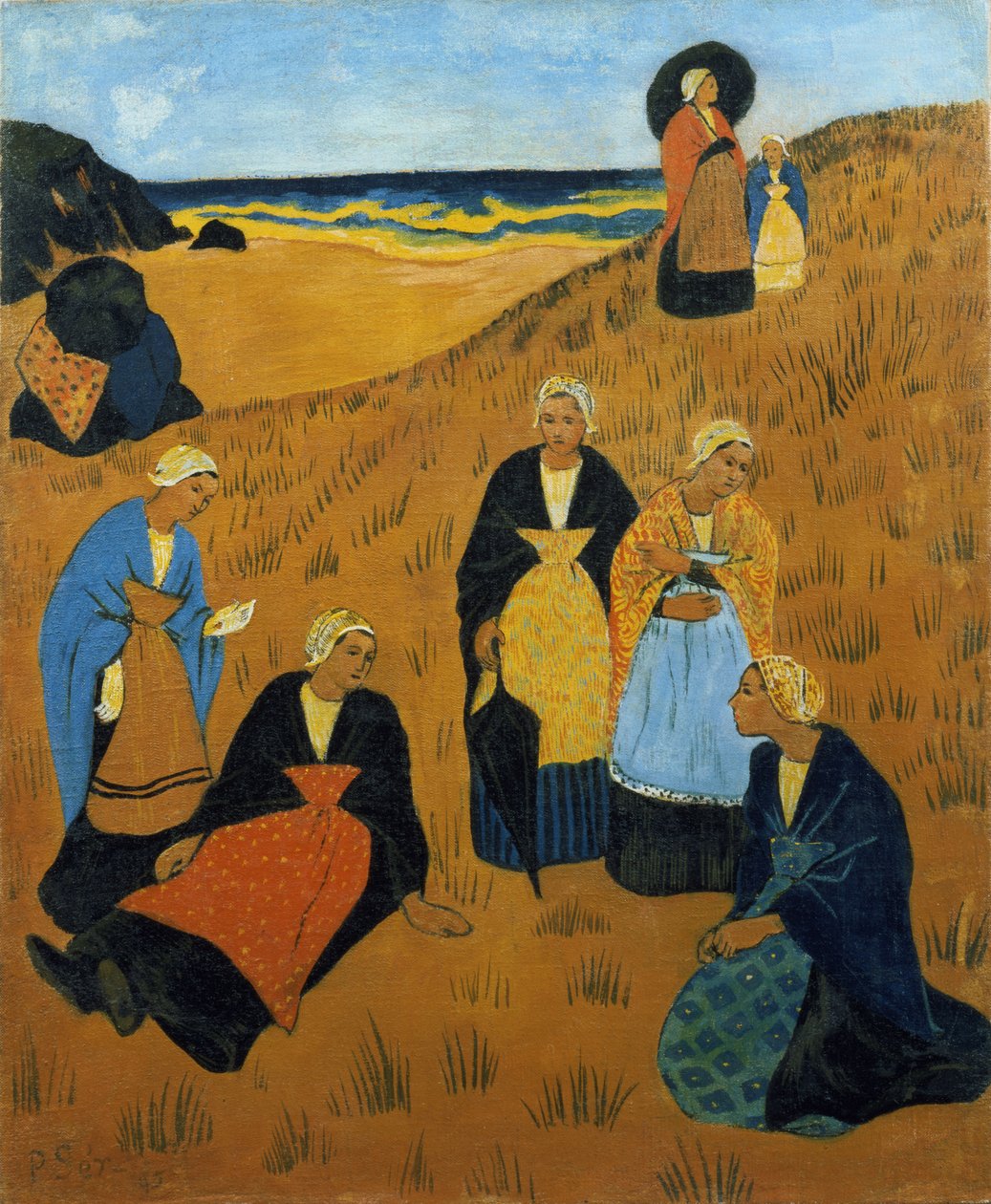 Giovani donne bretoni con scialli, o Le ragazze di Douarnenez da Paul Sérusier