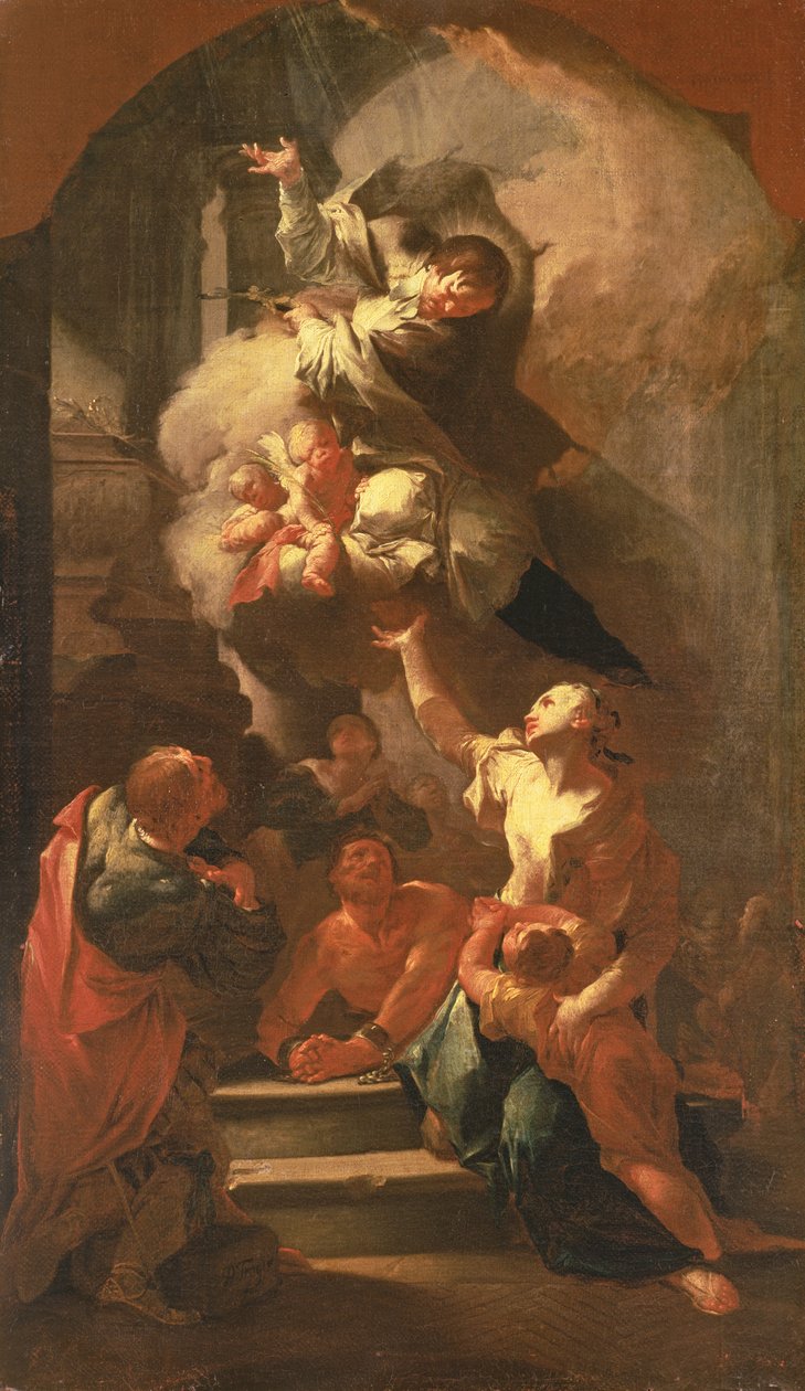 San Giovanni Nepomuceno conforta gli oppressi, c.1748 da Paul Troger