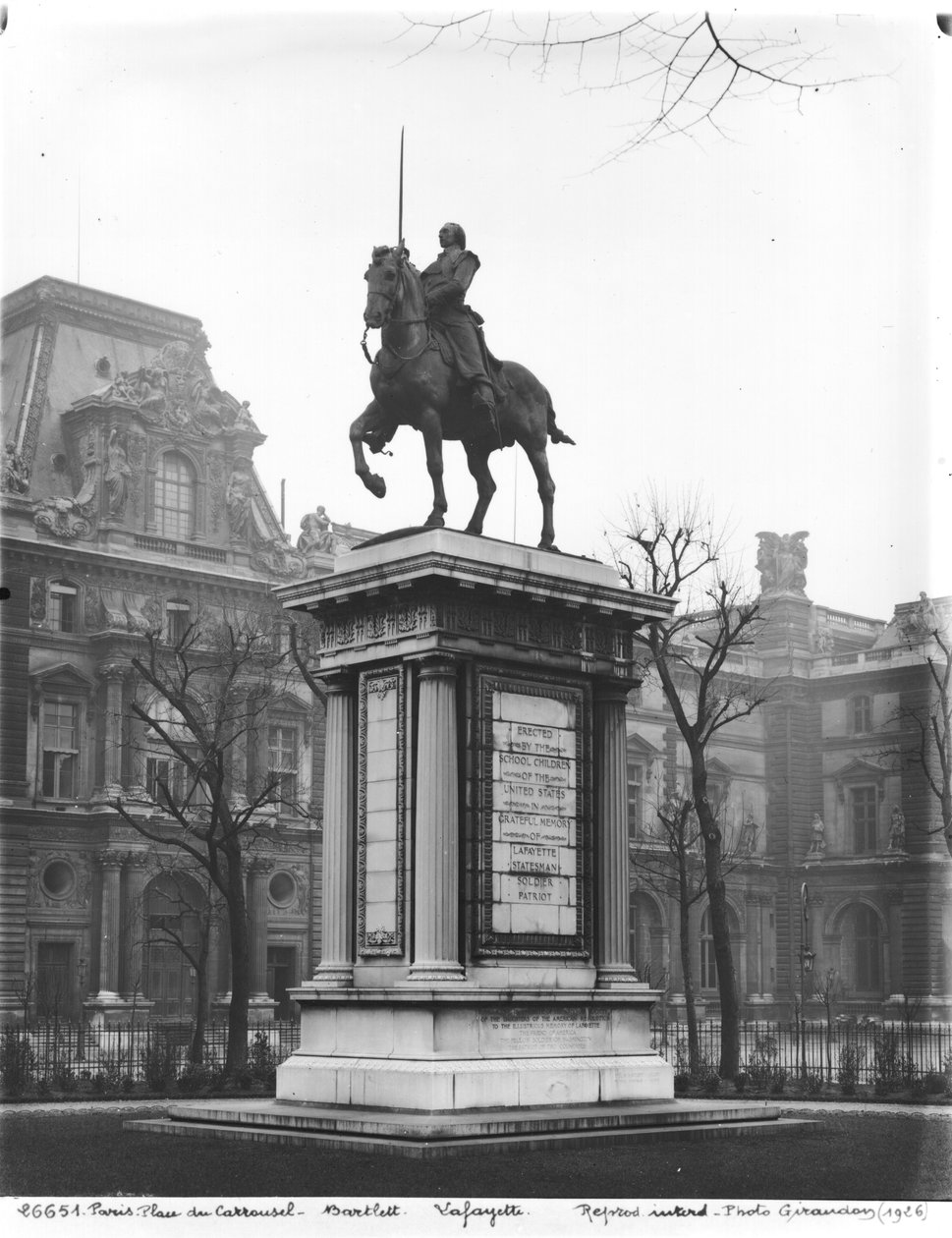 Monumento Dedicato al Generale Lafayette (1757-1834) 1899-1907 da Paul Wayland Bartlett