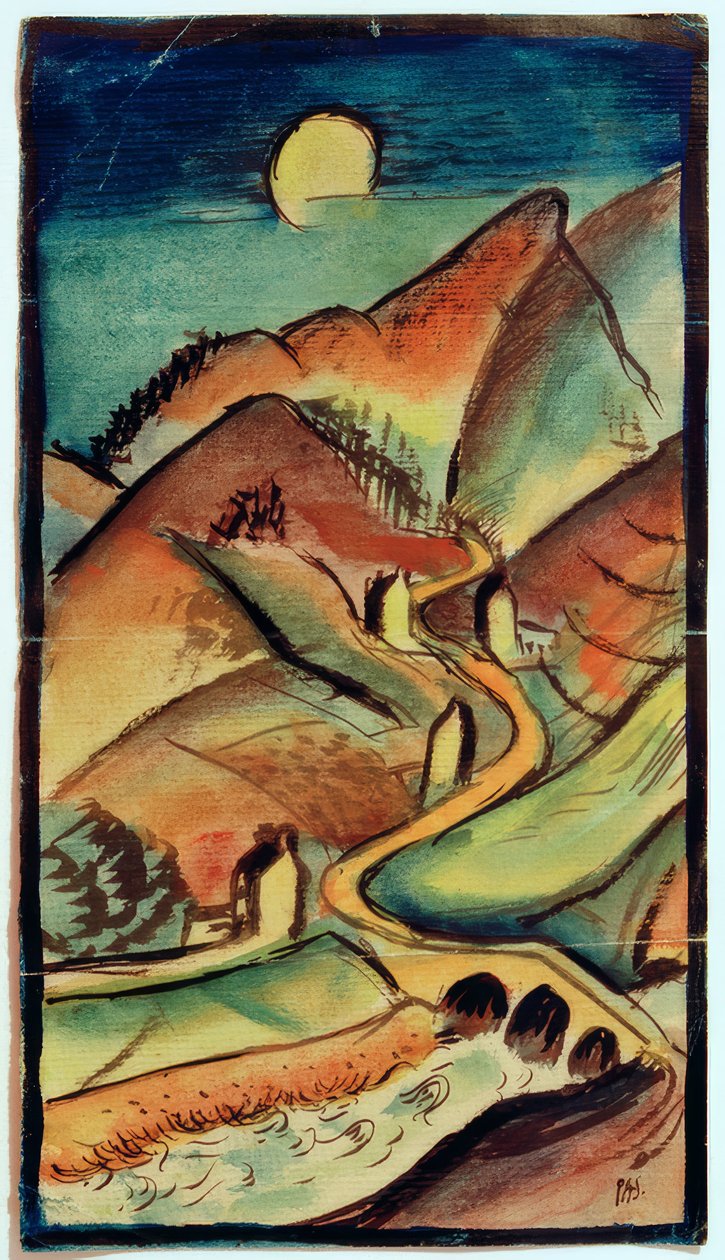 Paesaggio montano notturno da Paul Adolf Seehaus