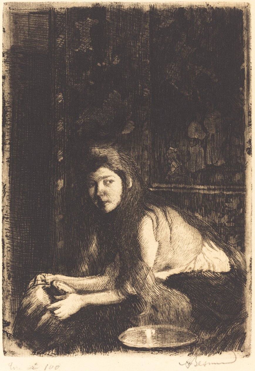 Donna con un vaso da Paul Albert Besnard