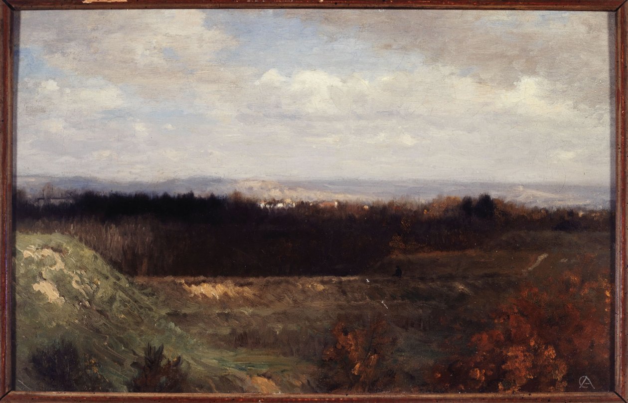 Vista del Bois de Boulogne dal Boulevard Suchet, circa 1860 da Paul Alfred de Curzon