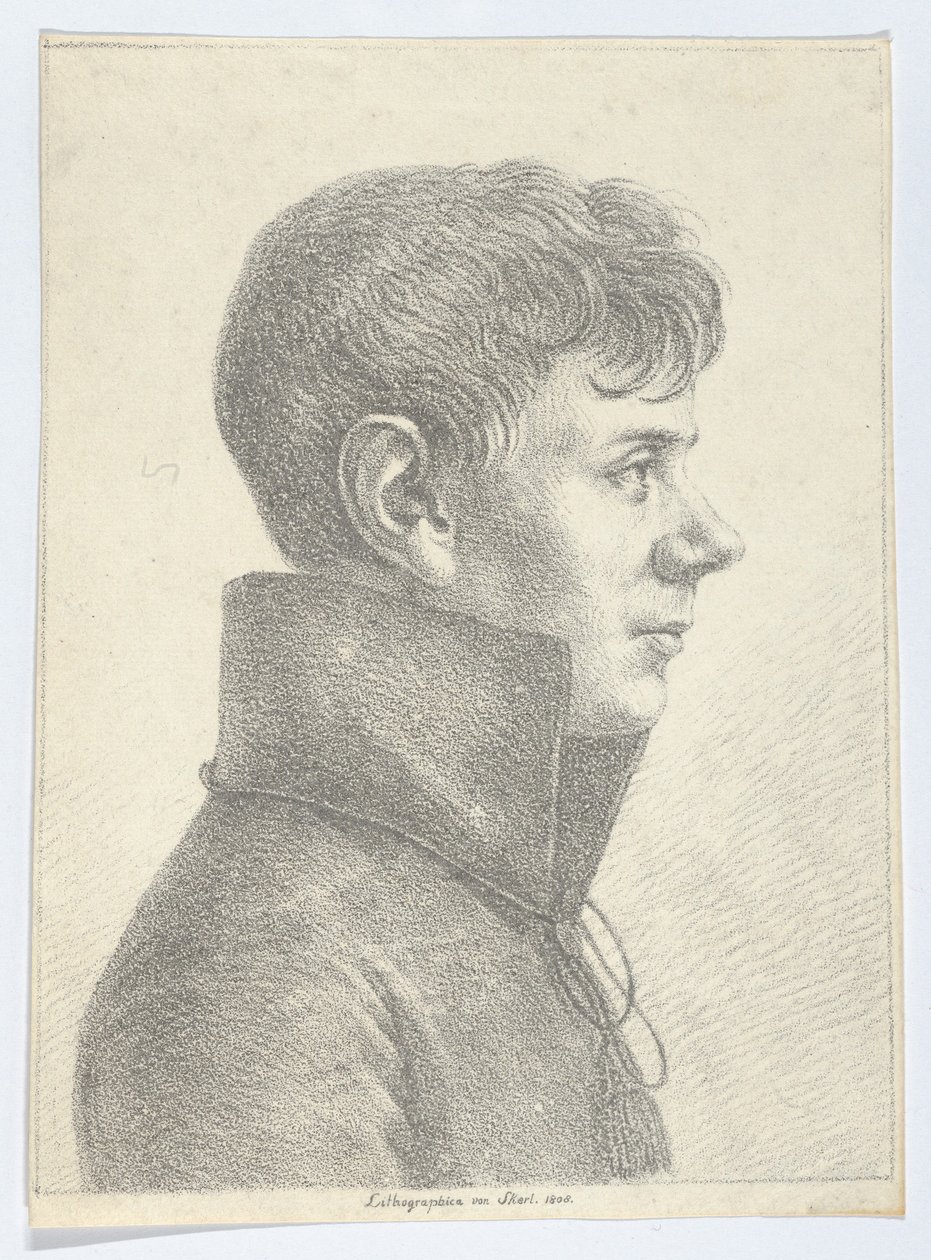 Ritratto di un giovane uomo di profilo, 1808 da Paul Anton Skerl