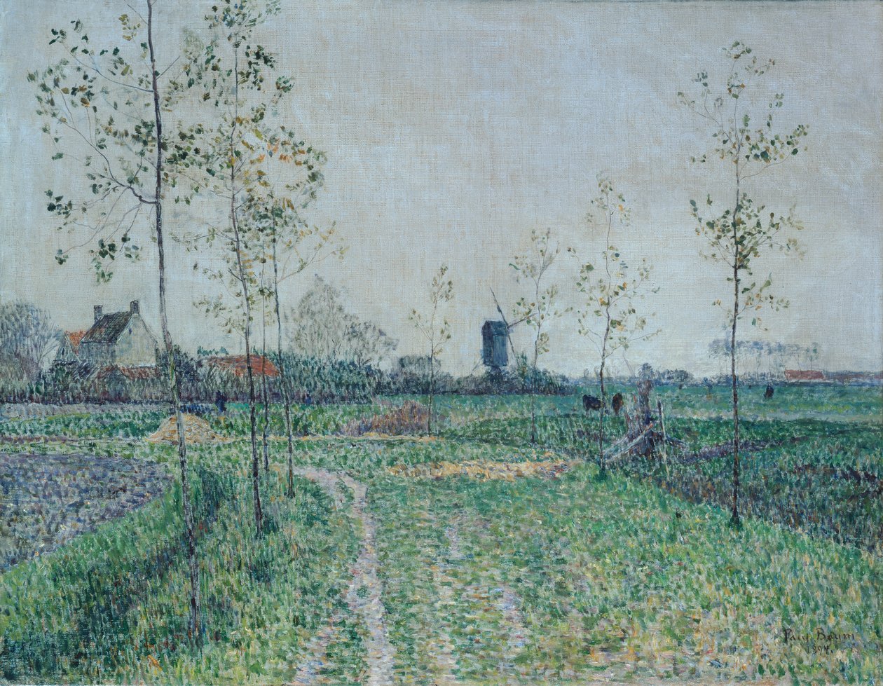 Paesaggio autunnale vicino a Knokke, Belgio da Paul Baum