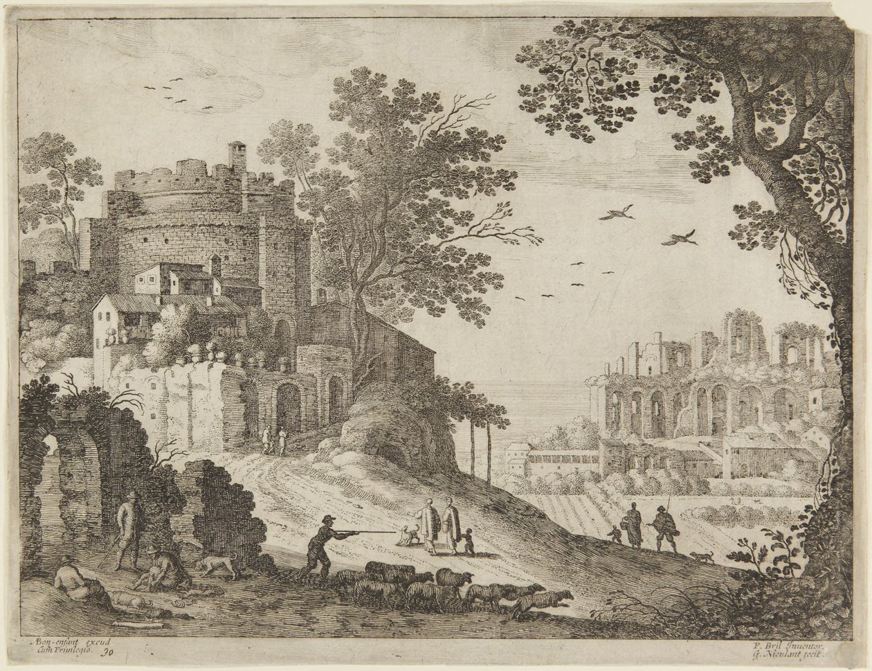 Castello e pastori da Paul Bril