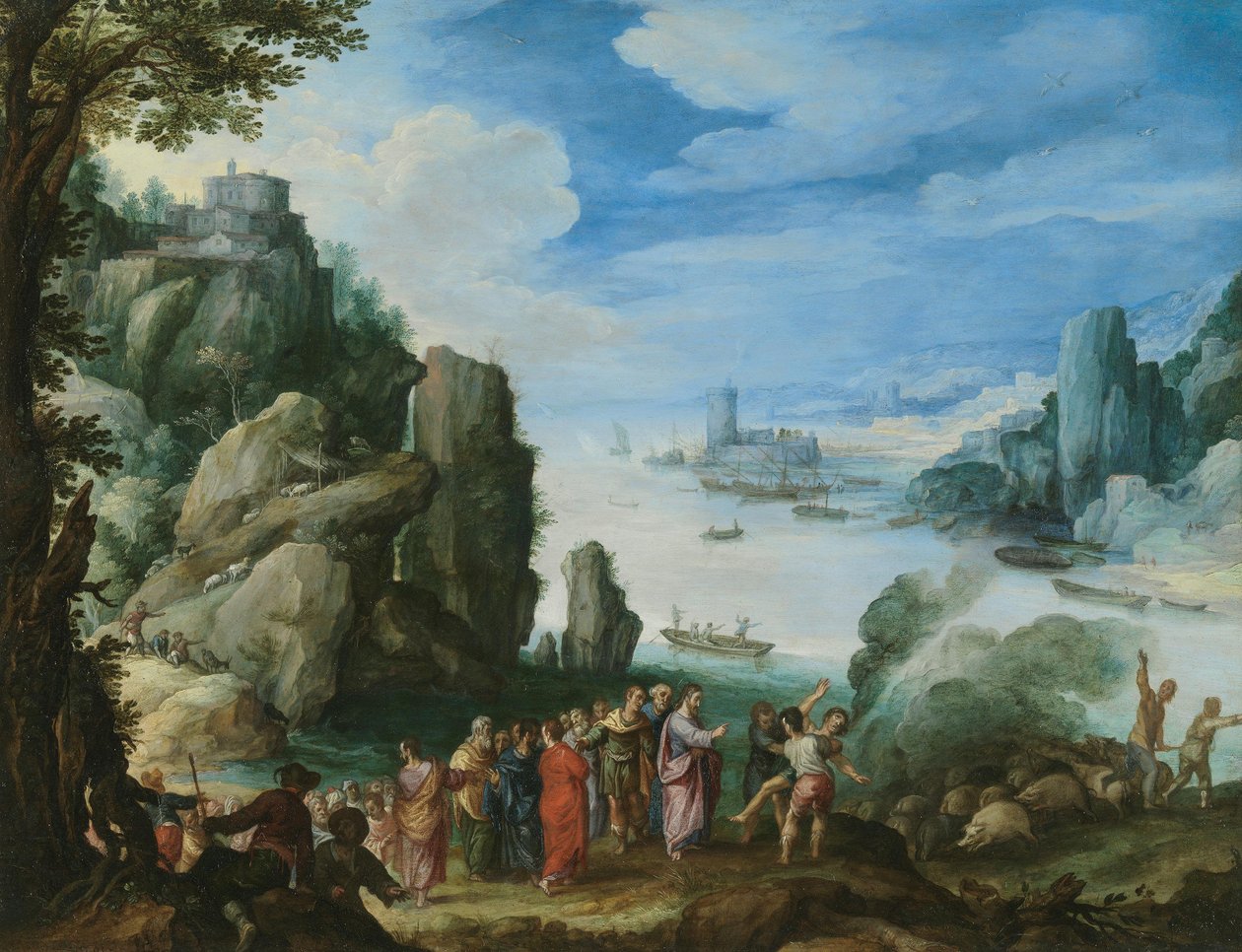 Paesaggio roccioso con la guarigione dell