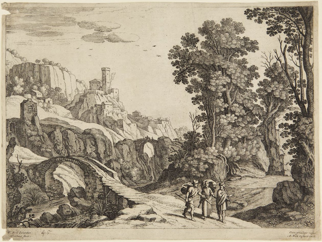 Tre uomini sulla strada da Paul Bril