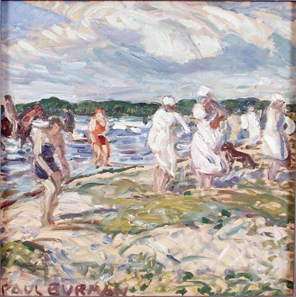 Nuotatori sulla Spiaggia di Pelgurand da Paul Burman