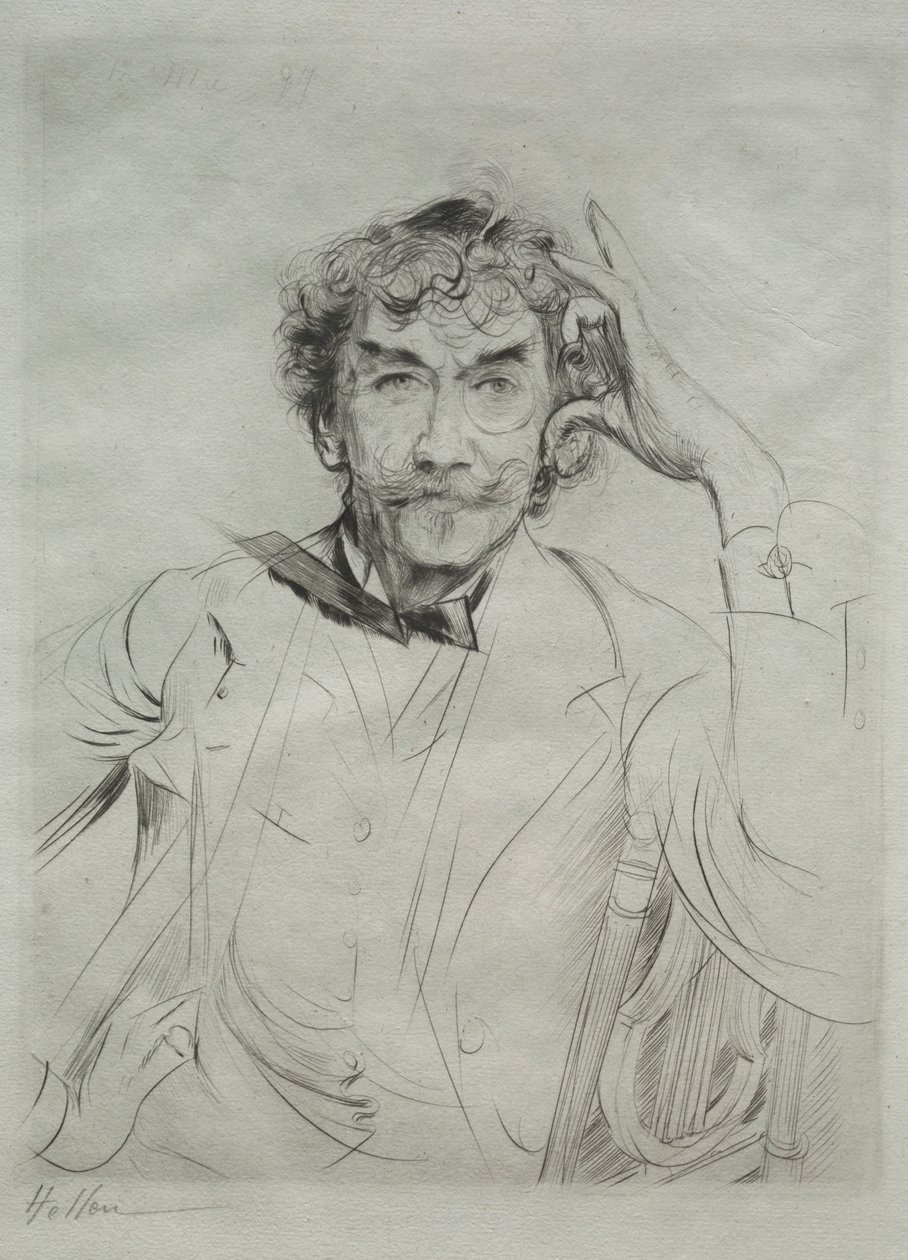 James MacNeill Whistler, 1897 da Paul Cesar Helleu