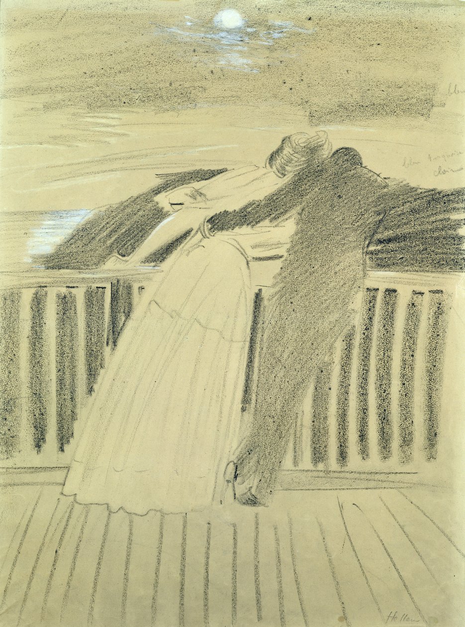 Jeanne Hugo e Jean Charcot a Hauteville House, Guernsey da Paul Cesar Helleu