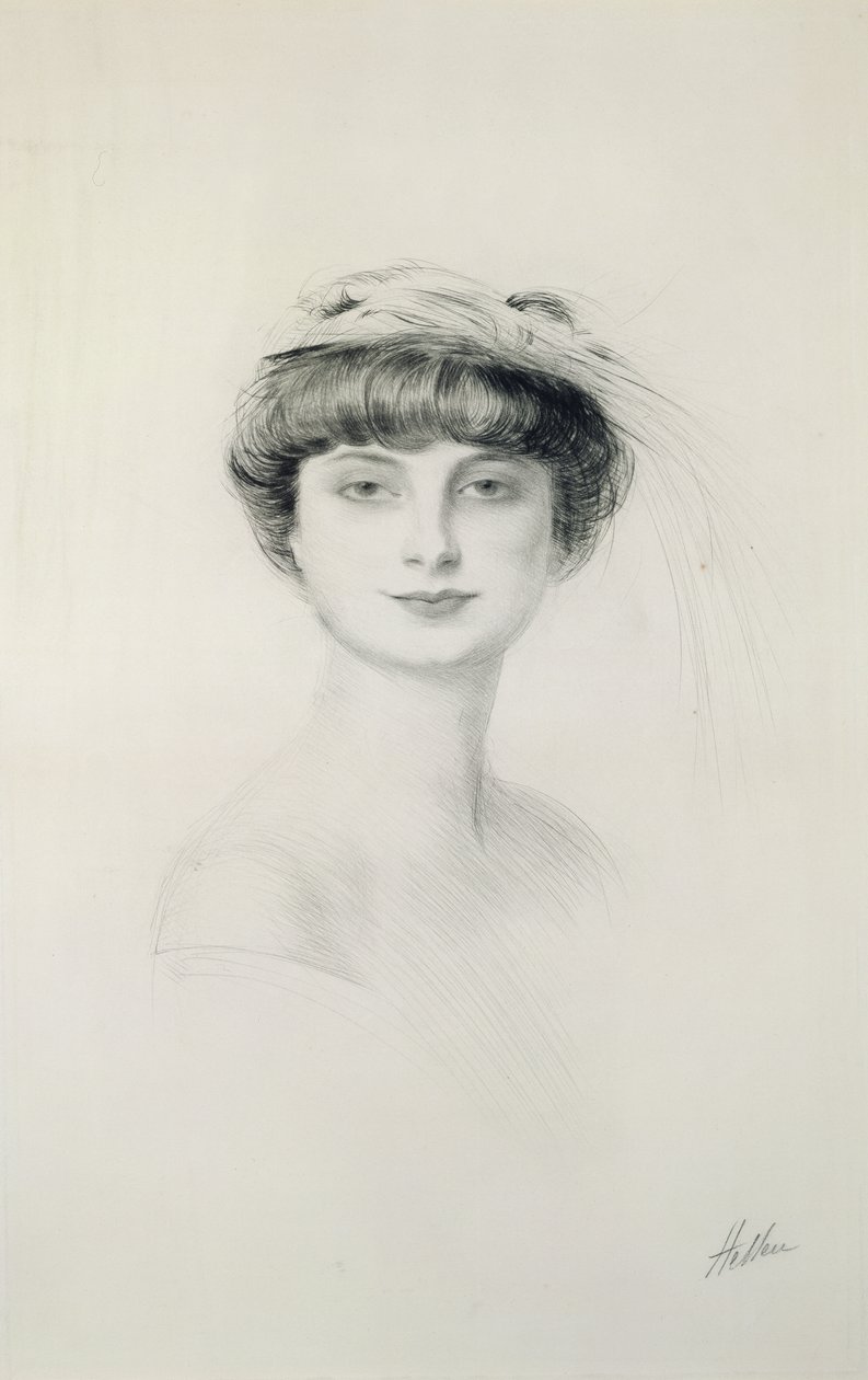 Ritratto di Anna de Noailles (1876-1933) da Paul Cesar Helleu