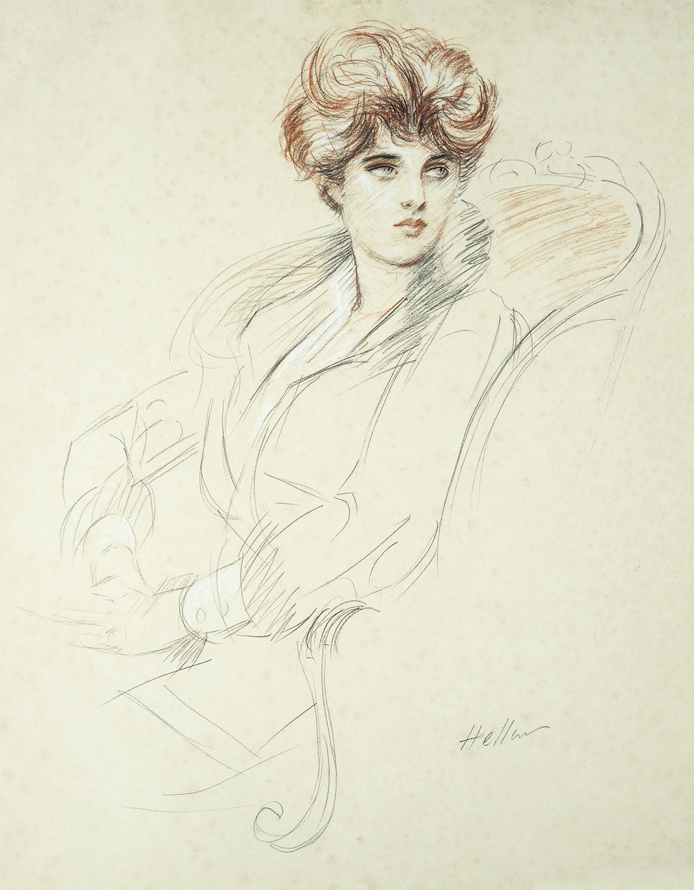 Ritratto di una signora, seduta da Paul Cesar Helleu
