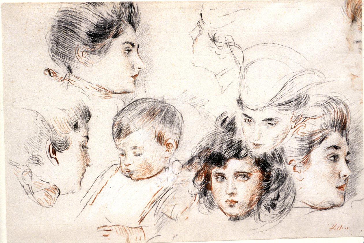 Studi di teste da Paul Cesar Helleu