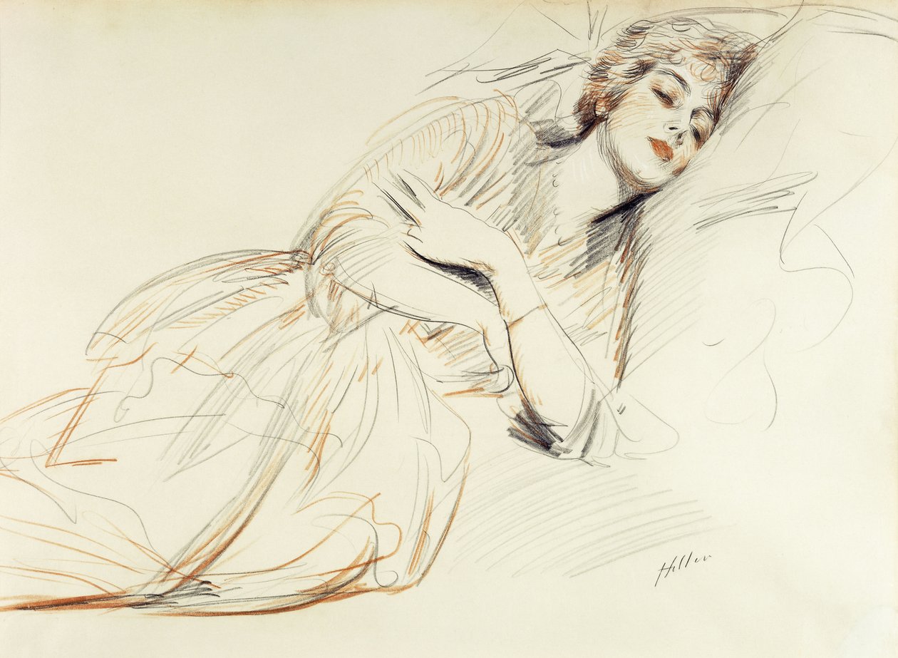 Donna sdraiata da Paul Cesar Helleu