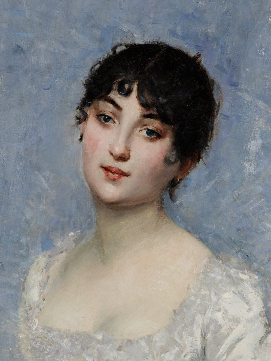 Giovane donna in bianco da Paul Cesar Helleu