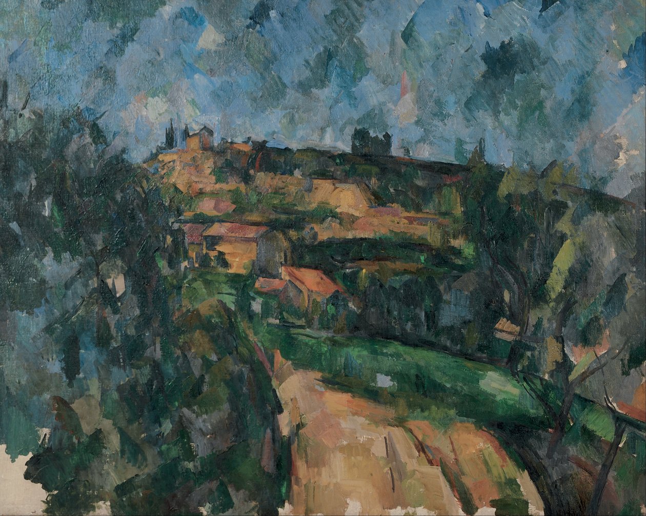 Curva della strada in cima al Chemin des Lauves da Paul Cézanne