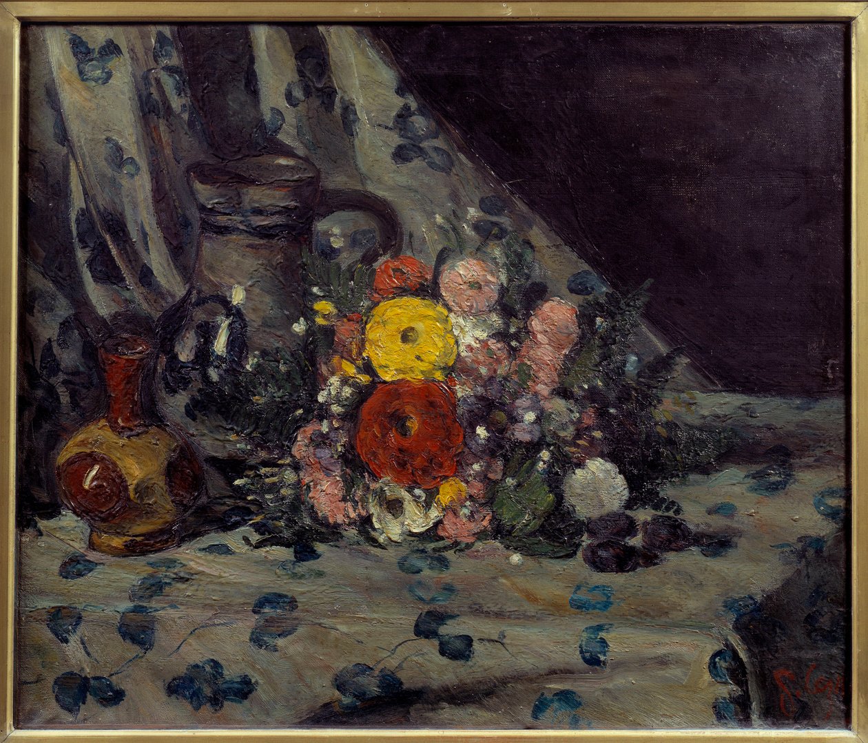 Bouquet con dalia gialla da Paul Cézanne