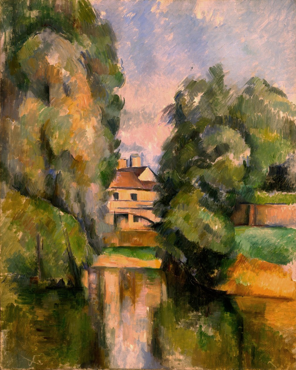 Casa di campagna vicino a un fiume da Paul Cézanne