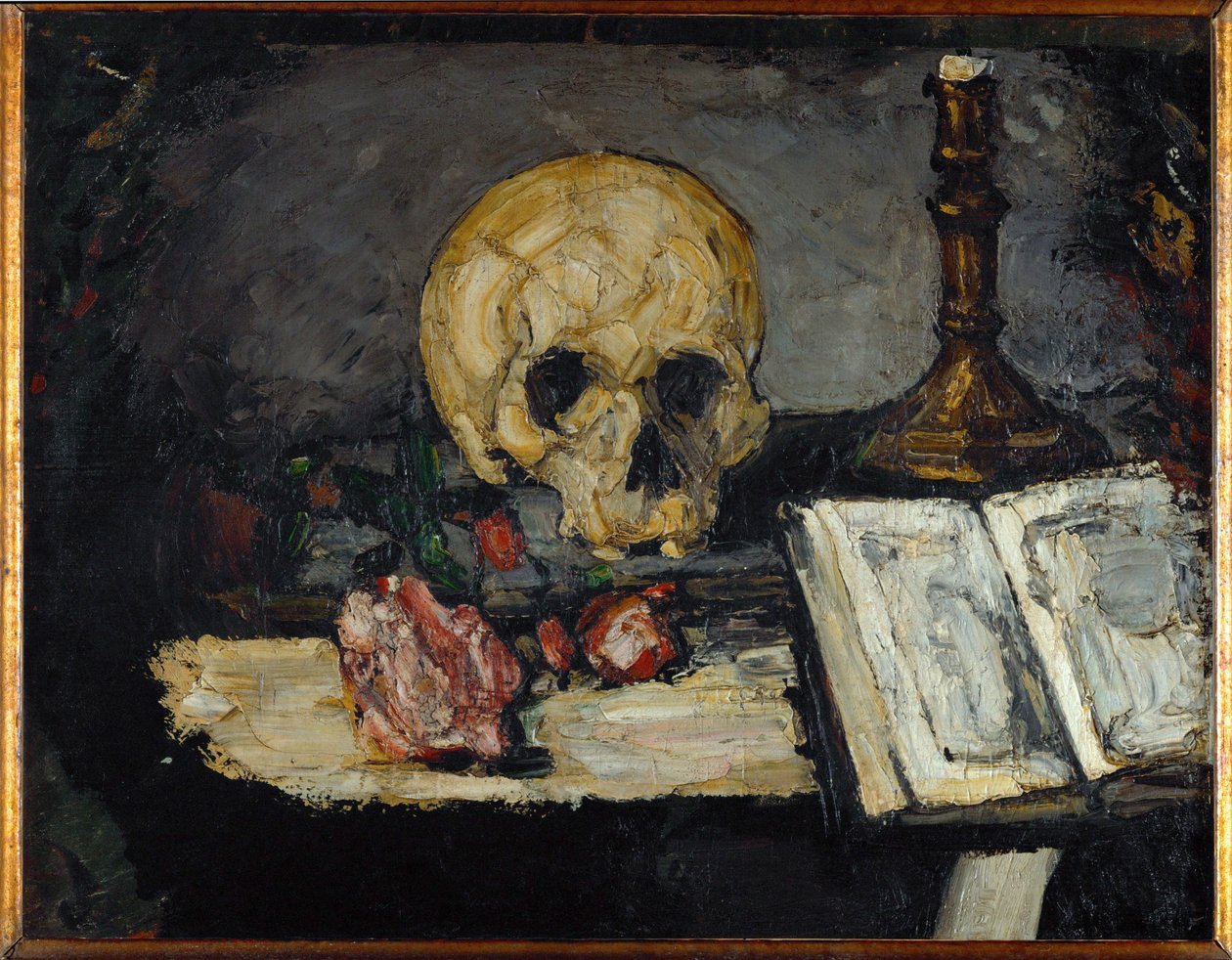 Gru e candeliere (olio su tela) da Paul Cezanne