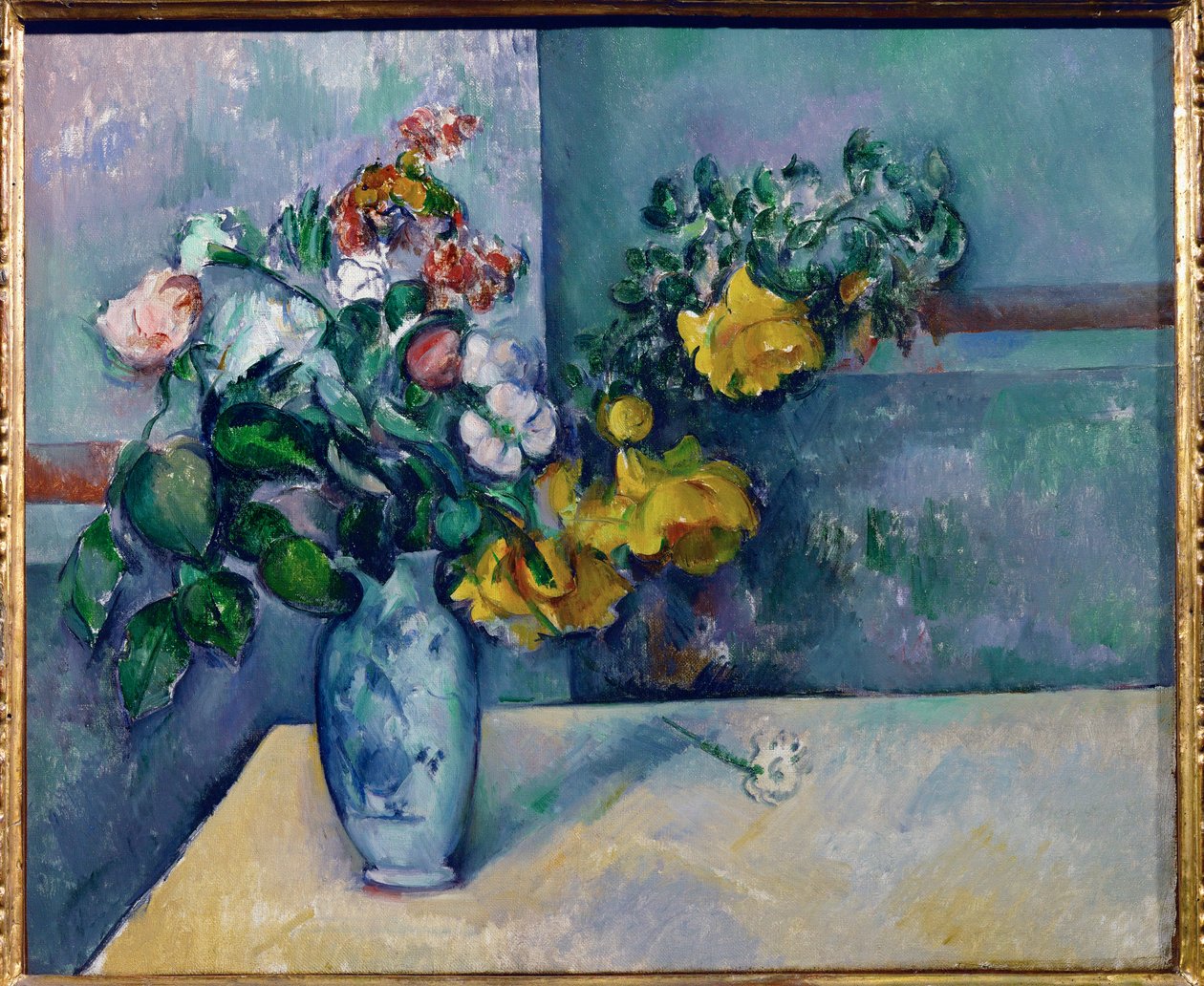 Fiori in vaso (olio su tela) da Paul Cezanne