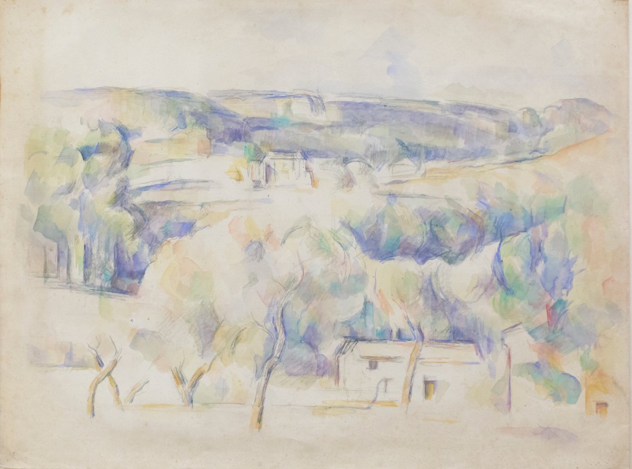 Casa e boschetto, c.1890 da Paul Cézanne