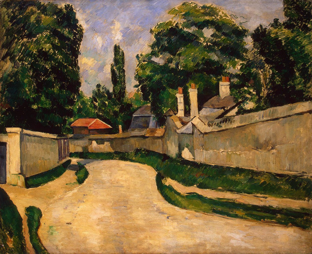 Case lungo una strada, c.1881 da Paul Cézanne