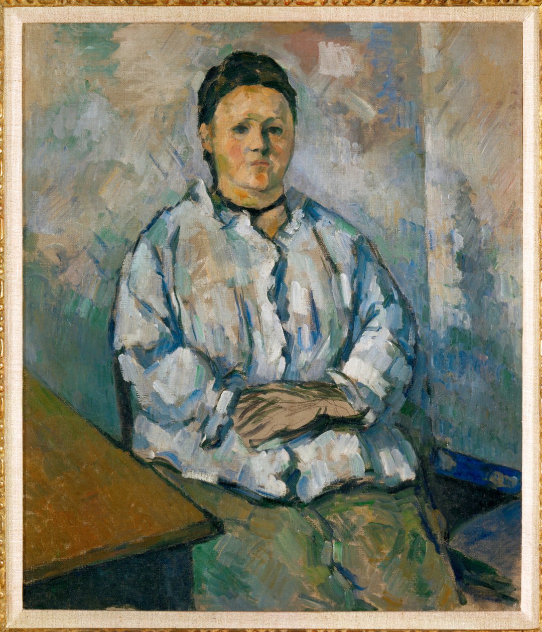 Madame Cezanne seduta (olio su tela) da Paul Cezanne